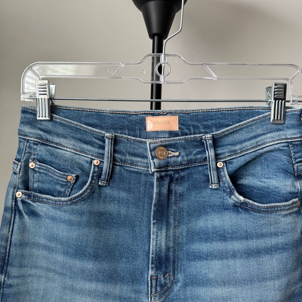 Mother The Insider Crop Step Fray Jeans 27 - Picture 3 of 8